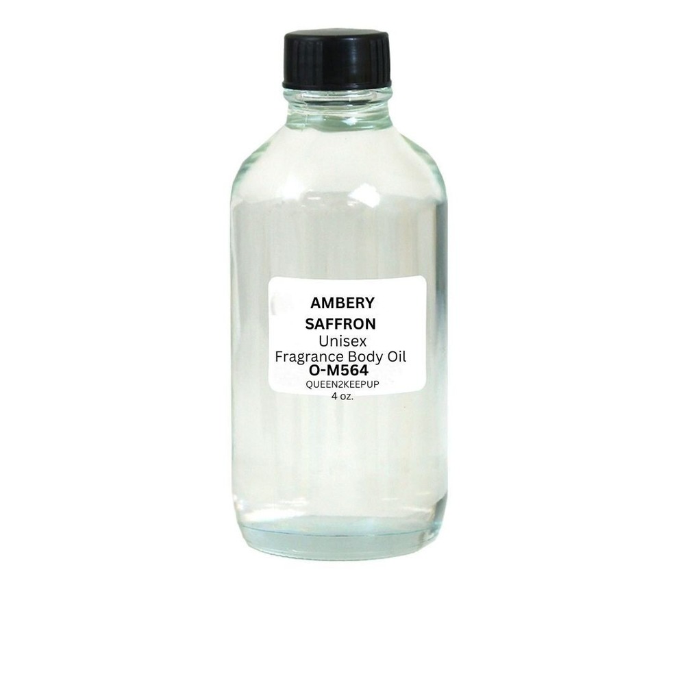 Ambery Saffron (Unisex) Body Oil 4 oz Fragrance All Natural Scent